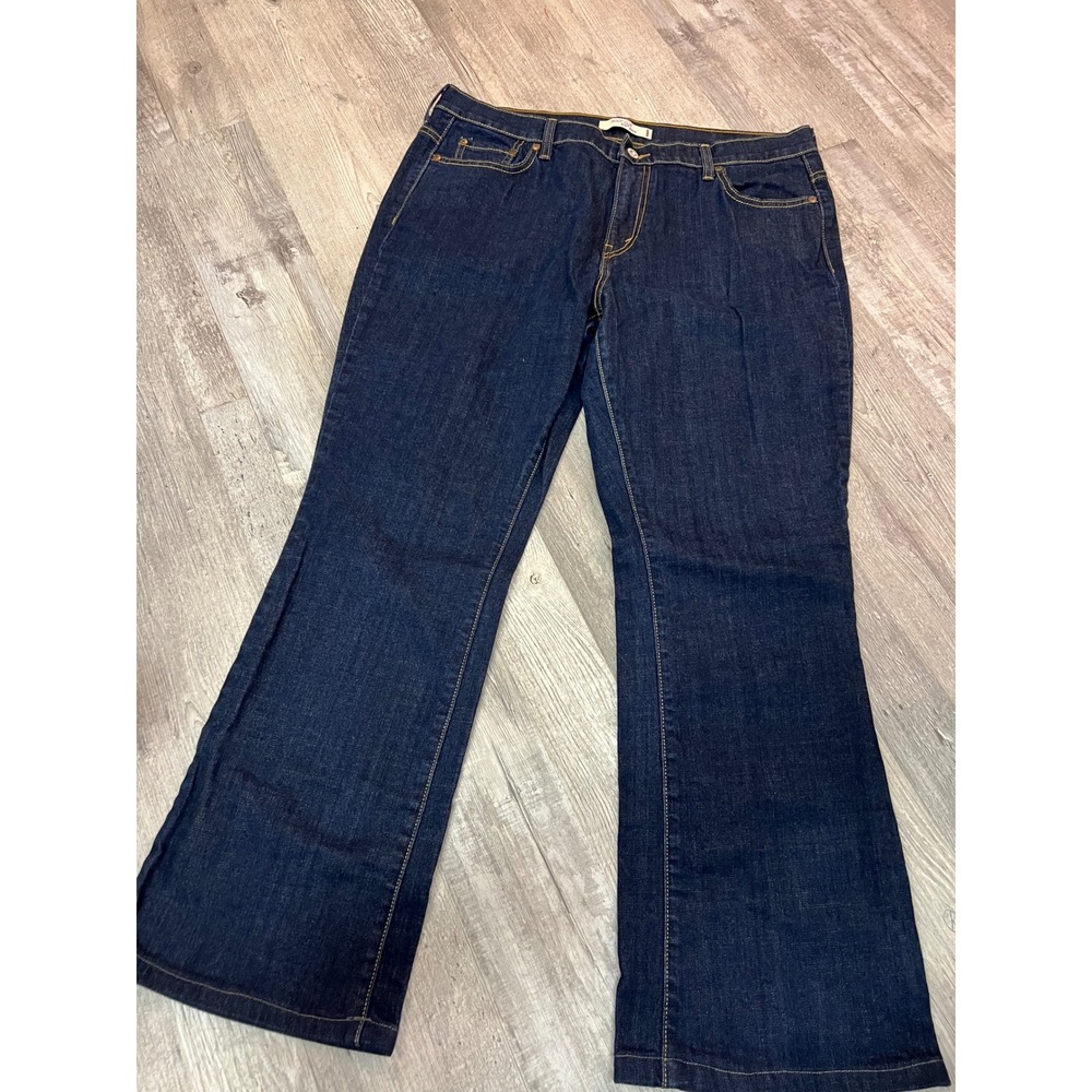 Levis 515‎ Bootcut Jeans Womens 16 Medium Dark Wash Indigo Denim Stretch 36x30